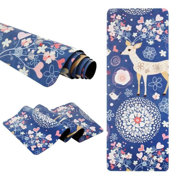 Buy cheap Color Printing Suede Anti-Slip Yoga Mat, Gymnastics Mats, Microfiber mats for Hot Yoga Pilate, Suede mat manufacture from wholesalers