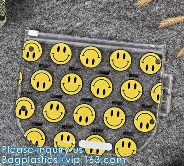 Matte Frosted PVC EVA Swimwear Clothing Zip lockk Bag, Biodegradable Cosmetic