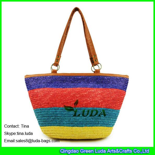Buy cheap LUDA 2016 summer beach bags colorful wheat straw bags for summer from wholesalers