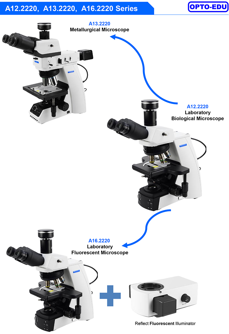 OPTO-EDU A12.2220 Infinity Trinocular Biological Laboratory Microscope