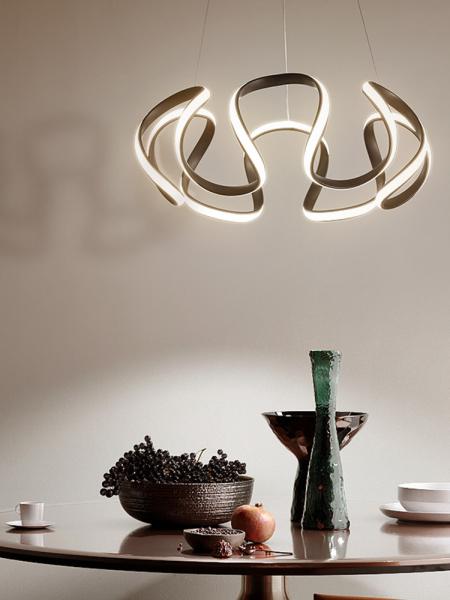 Buy cheap Modern simple curve Art Chandelier Restaurant Restaurant Bar from wholesalers