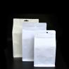 Buy cheap Flat Bottom White Kraft Paper Weed Packaging Pouch Custom Logo With Design from wholesalers