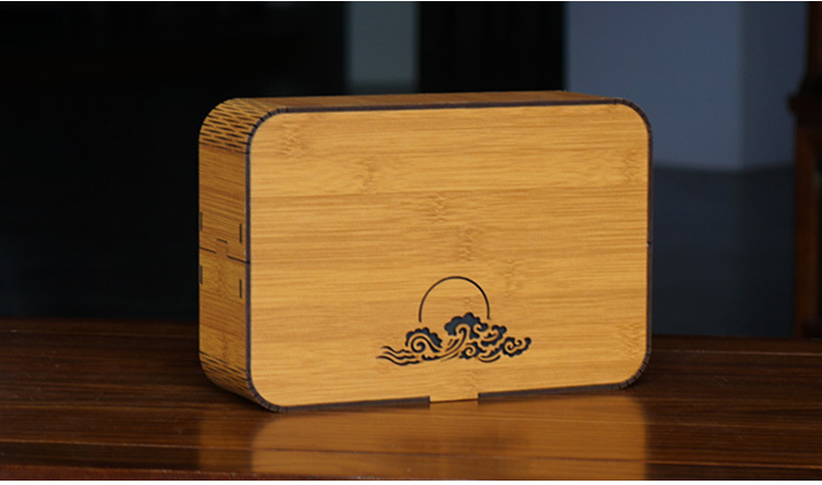 Mildewproof Embossing Wooden Tea Bag Box Holder Multipurpose