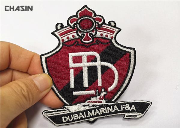 Buy cheap Pantone Color Shield Clothing Embroidery Patches / Iron On Embroidered Badges from wholesalers