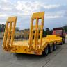 Buy cheap High Quality Lowbed Trailer Transport Heavy Machine Low Bed Truck Semi Trailer With Mechanical Ladder from wholesalers