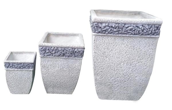 Buy cheap Square Antique Cement Garden Planters , Large Patio Planters For Home from wholesalers