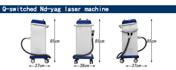 1064nm/532nm laser Q switched professional sapphire ruby laser tattoo removal machine