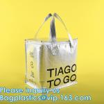 Aluminum Cooler Sealed Insulated Bag, Handle Thermal Lunch Bag, Hot Cold Bag,