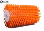 PP Nylon Bristle Spiral Cleaning Brush Roller , Industrial Cleaning Brushes OEM
