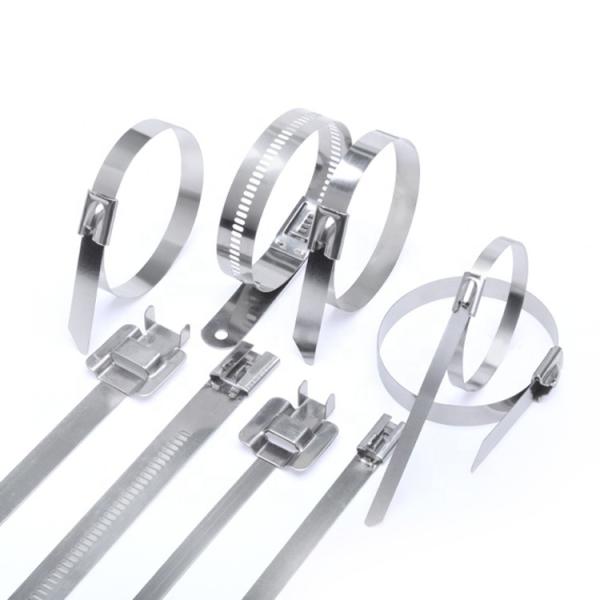 Buy cheap 4.6*300mm Industrial Cable Zip Ties Stainless Steel SS304 from wholesalers