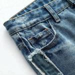 Children Girls Denim Clothes Grinding Trendy Trousers Med Blue Color
