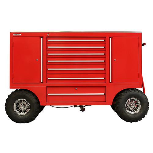 Buy cheap Stainless Steel Handles Red 7 Drawer Movable Metal Tool Cabinet for Workshop from wholesalers