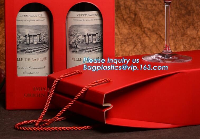 tea brown paper bag with logo print eco friendly With Ribbon Handles wine packaging offset bags,Decorative Paper Bags wi