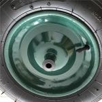 350-8 Green Steel Rim Cart Pneumatic Wheels Rubber Pneumatic Trolley Tyres