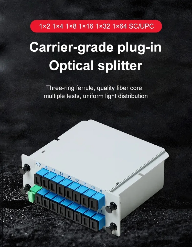 1x8 Fiber Splitter PLC Box 1 8 SC/APC Programmable Controller FTTH 1x8 Box PLC Splitter
