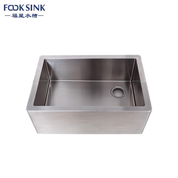 Buy cheap Single Apron Stainless Steel Kitchen Sink / Vintage Bathroom Farmhouse Sink from wholesalers