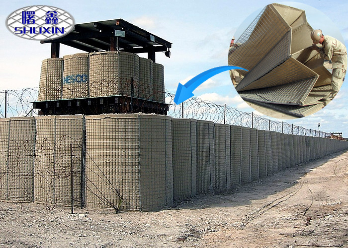 Gabion Military Blast Hesco Baskets Defense Wall Shelter Flood Erosion
