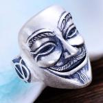 925 Sterling Silver Ring Mask Design Men Ring (055677 )