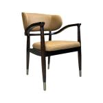 Customization Solid Wooden Leather Luxury Restaurant Chair for Modern Home