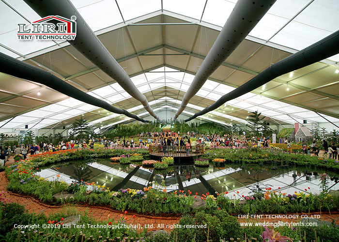 Outdoor Aluminum Marquee Tent With PVC Window Sidewalls Around For Flower Show