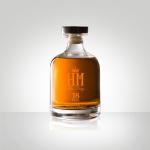 0.75L glass Crystal Rum Decanter 21.5mm With Glass Stoppers Gradient Painting