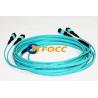 Buy cheap Aqua Multi Fibers 24 Cores MTP/MPO Fiber Breakout Cable Female to Female from wholesalers
