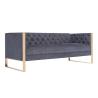 Buy cheap Event wedding tufted long back sofa 3 seaters upholstered sofa armrest with stainless steel legs home furniture from wholesalers