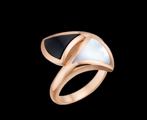 Buy cheap DIVAS’ DREAM ring in 18 kt pink gold ring with black onyx and mother of pearl. Ref. AN857049 from wholesalers