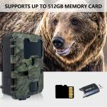 Outdoor Wildlife Hunting Camera up to 512GB Storage 32MP 4K at 30fps KW866 0.25s