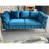 Buy cheap Brass Plush Modern Curved Velvet Sectional Sofa Pine Black Living Room from wholesalers
