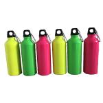 500ml Promotional Aluminum Water Bottles Fluorescent Color OEM Service
