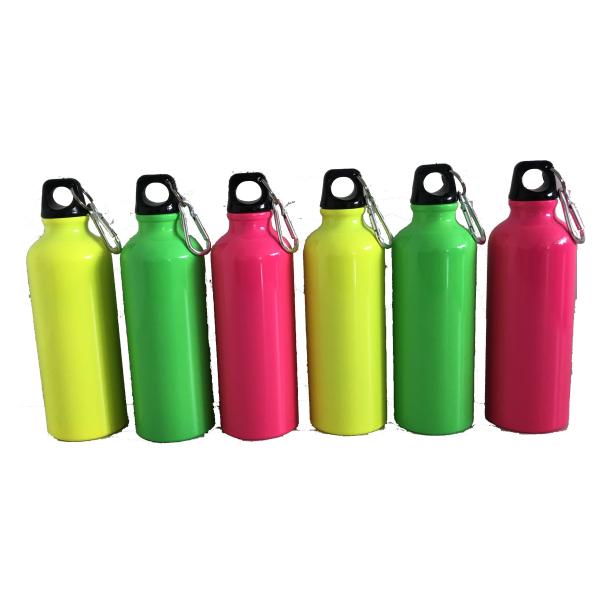 Buy cheap 500ml Promotional Aluminum Water Bottles Fluorescent Color OEM Service from wholesalers