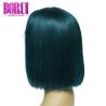 Buy cheap Green Colored Bob Wigs 180% Density Straight Short Dark Brazilian 10A Grade from wholesalers
