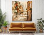 Impression Modern Art Oil Painting , Paris Street Oil Painting Wall Art on