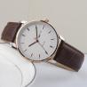 Buy cheap 30 Meters Waterproof Mens Leather Strap Dress Watch 210mm Stainless Steel Case from wholesalers