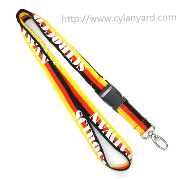 woven frame polyester lanyards