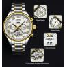 Buy cheap KINYUED Brand Two-Tone Gold Silver Case Automatic Movement Solid Stainless Steel Strap Waterproof Mechanical Men's Watch from wholesalers