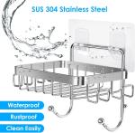 Wall Mounted Square Strong Adhesive Hanging Soap Dish Stainless Steel Soap