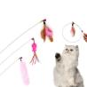 Buy cheap Colorful Interactive Cat Toys Wire Feather Bell Cat Tickling Stick With Logo Customized from wholesalers