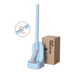 Sustainable 90x4cm Toilet Bowl Cleaning Brush Silicone With Holder Set