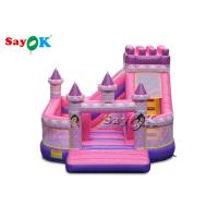 Buy cheap Kid Waterproof Princess Pink Inflatable Boucing Castle 5x5.5x4.2m product