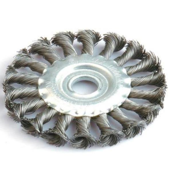 Buy cheap Customized Logo 8 Inch Wire Wheel Brush Brass-Coated Hardened Steel Wire from wholesalers