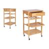 Buy cheap Hot Sale High Quality Decor 4-Tier Bamboo Home Furniture Kitchen Trolley from wholesalers
