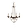 Buy cheap Iron farmhouse chandelier with white wood bead (WH-CI-26) from wholesalers