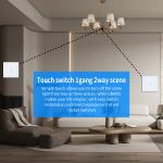UBARO Grey Dual Touch Switch Manual Touch 2 Gang 2 Way Smart Light Switch Live