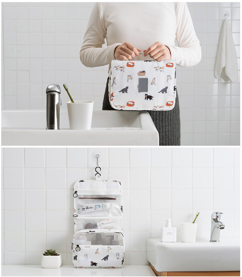 Custom High Quality Waterproof Hanging Travel Portable Wash Toiletry Bag