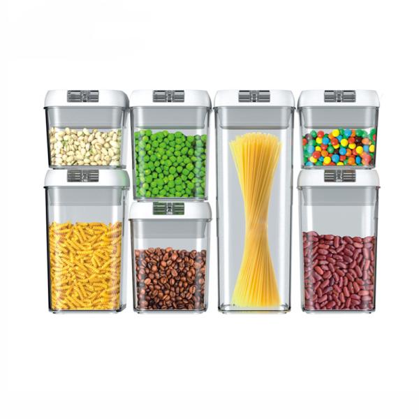 Buy cheap Popular Customized Eco-Friendly 7 Piece Set Airtight Plastic Dry Food Storage Containers from wholesalers