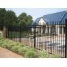 Buy cheap Garden Steel Fence with Black Spear Top Galvanized Tubular Steel Panels 2.4mL x 2mH from wholesalers