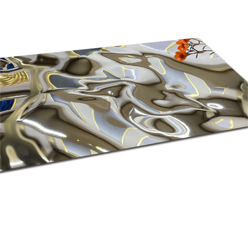 310 S31020 1.4841 Decorative 3D Water Wave Color Stainless Steel Plate For Restaurant