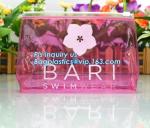slider pvc promotional packaging bag, zipper bag for cosmetics, office slider